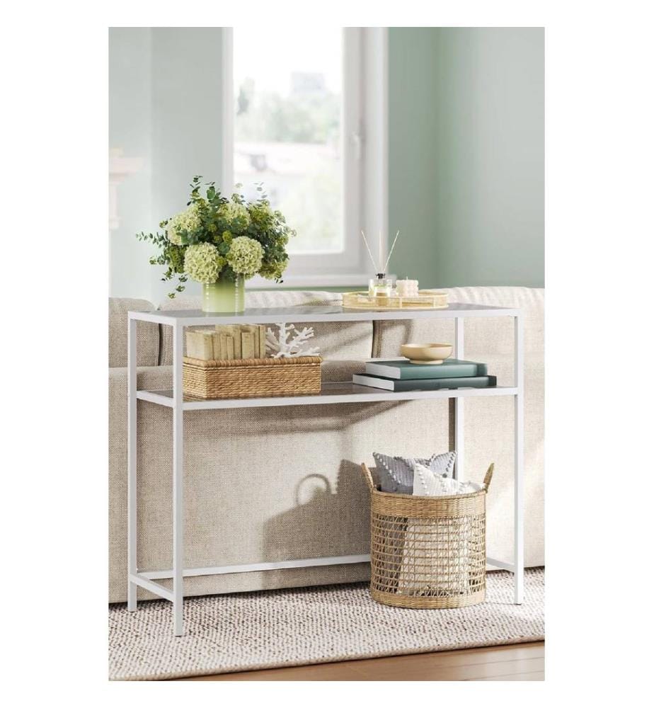 Commode, blanc, transparent, 100 % verre trempé