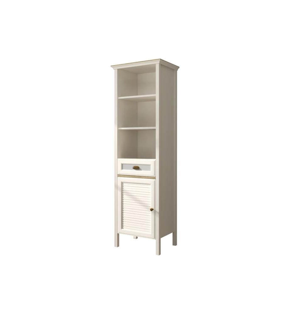 Mehrzweckschrank, Creme, Eiche, Grau, 100 % melaminbeschichtete Spanplatte