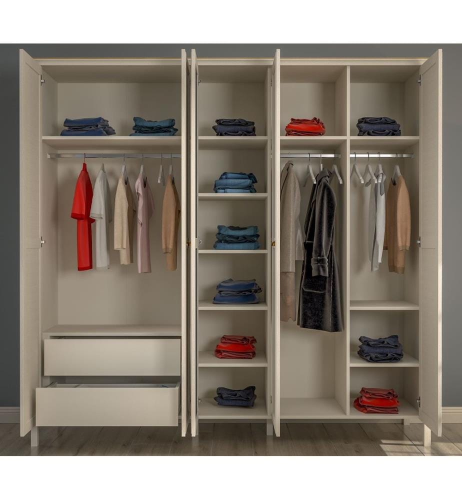 Armoire, crème, 100 % panneau de particules mélaminé