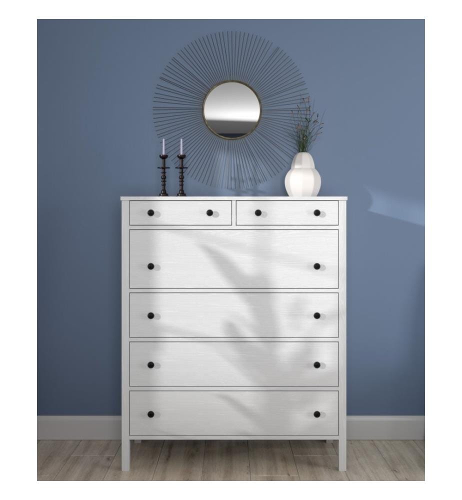 Commode, bois, blanc, 100 % panneau de particules mélaminé