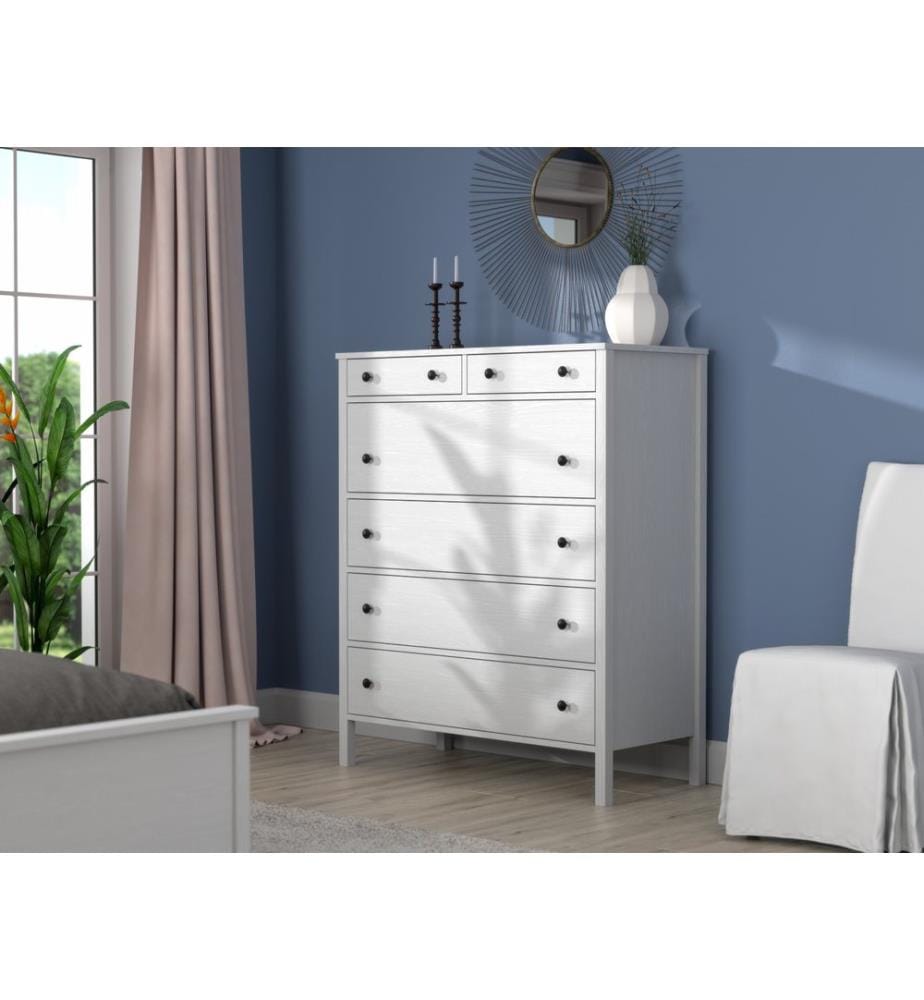 Commode, bois, blanc, 100 % panneau de particules mélaminé