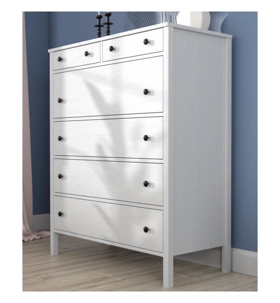 Commode, bois, blanc, 100 % panneau de particules mélaminé
