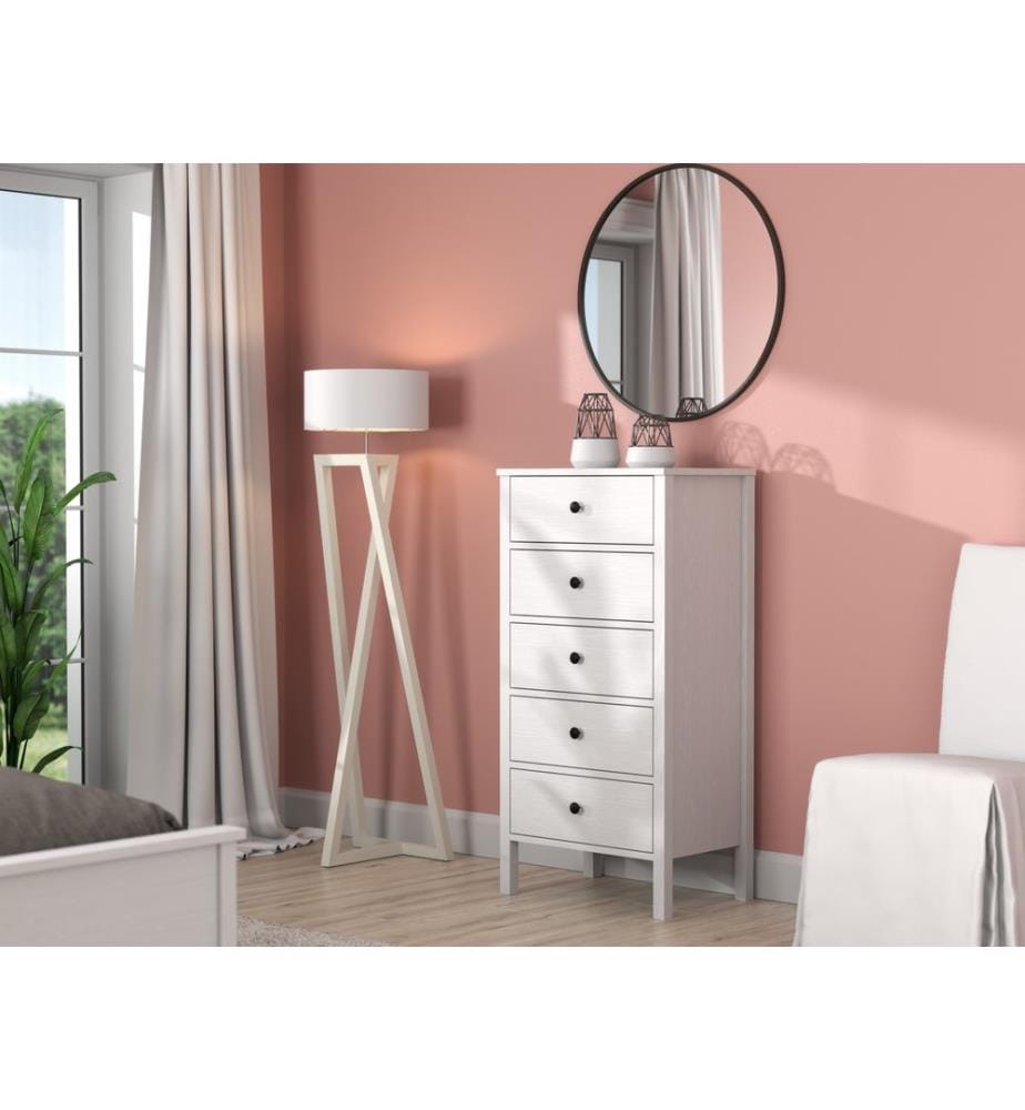Commode, bois, blanc, 100 % panneau de particules mélaminé