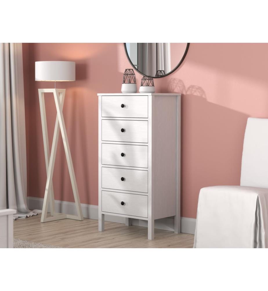 Commode, bois, blanc, 100 % panneau de particules mélaminé
