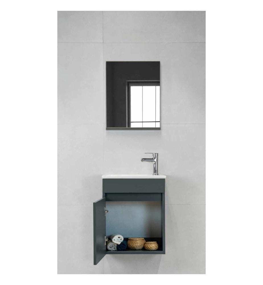 Badezimmerschrank, Anthrazit, 100 % MDF