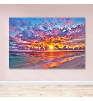 Dekoratives Leinwandbild, mehrfarbig, 100 % LEINWAND, Rahmen: 100 % HOLZ