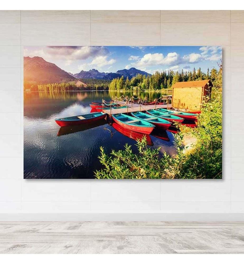Dekoratives Leinwandbild, mehrfarbig, 100 % LEINWAND, Rahmen: 100 % HOLZ