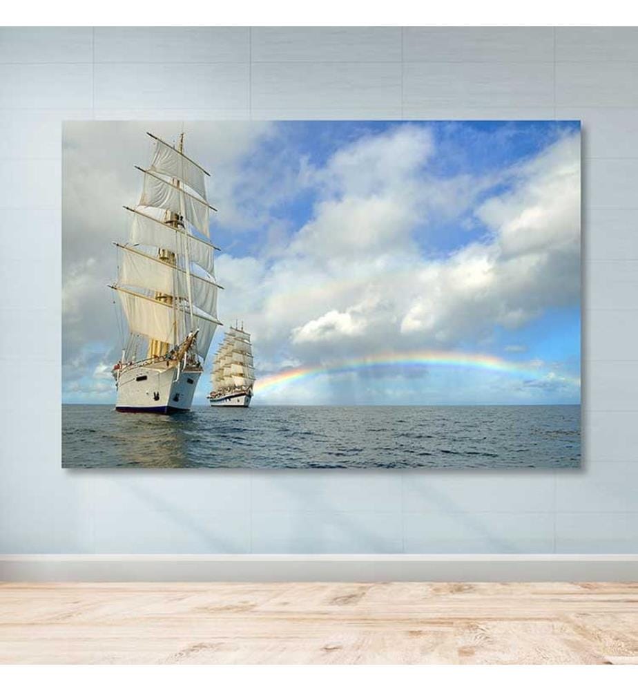 Dekoratives Leinwandbild, mehrfarbig, 100 % LEINWAND, Rahmen: 100 % HOLZ