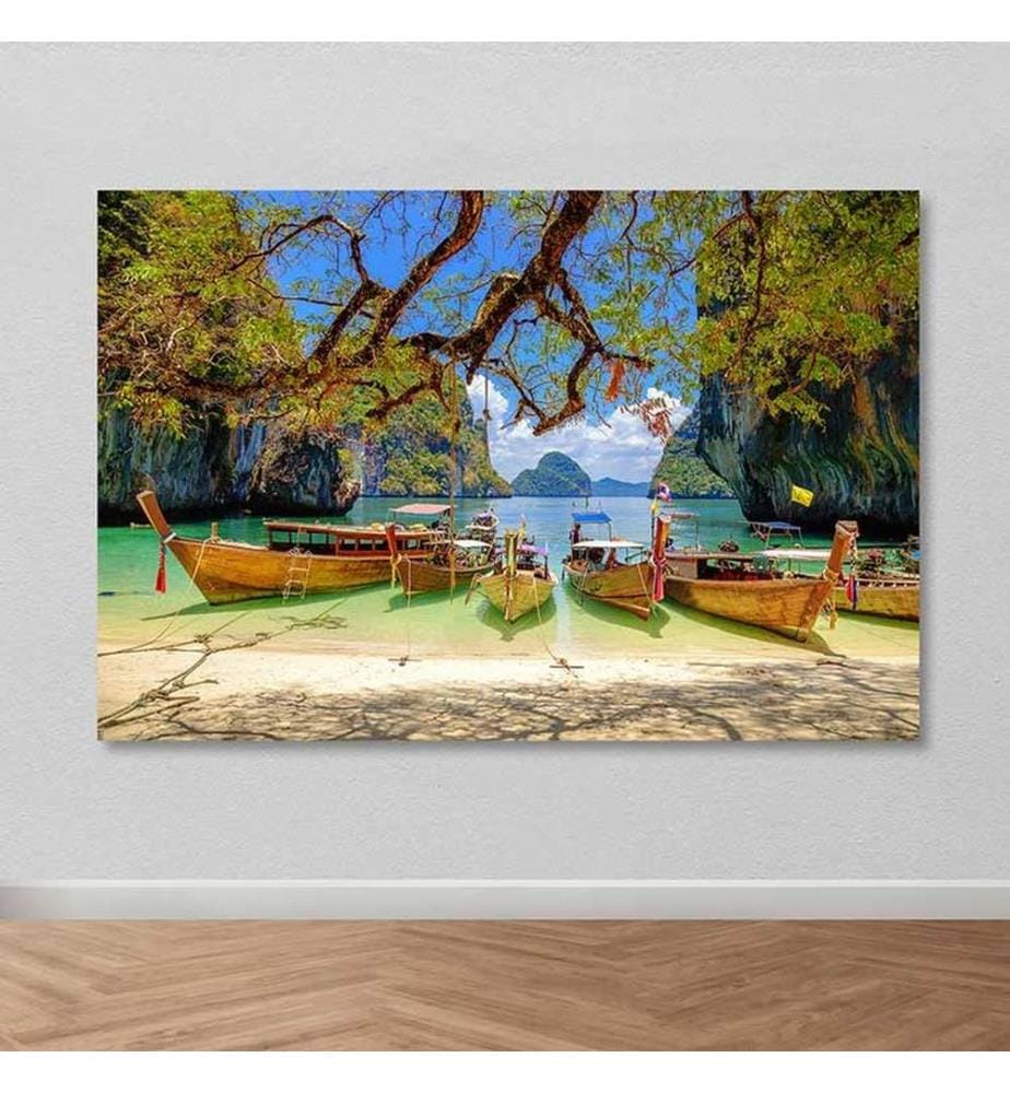 Dekoratives Leinwandbild, mehrfarbig, 100 % LEINWAND, Rahmen: 100 % HOLZ