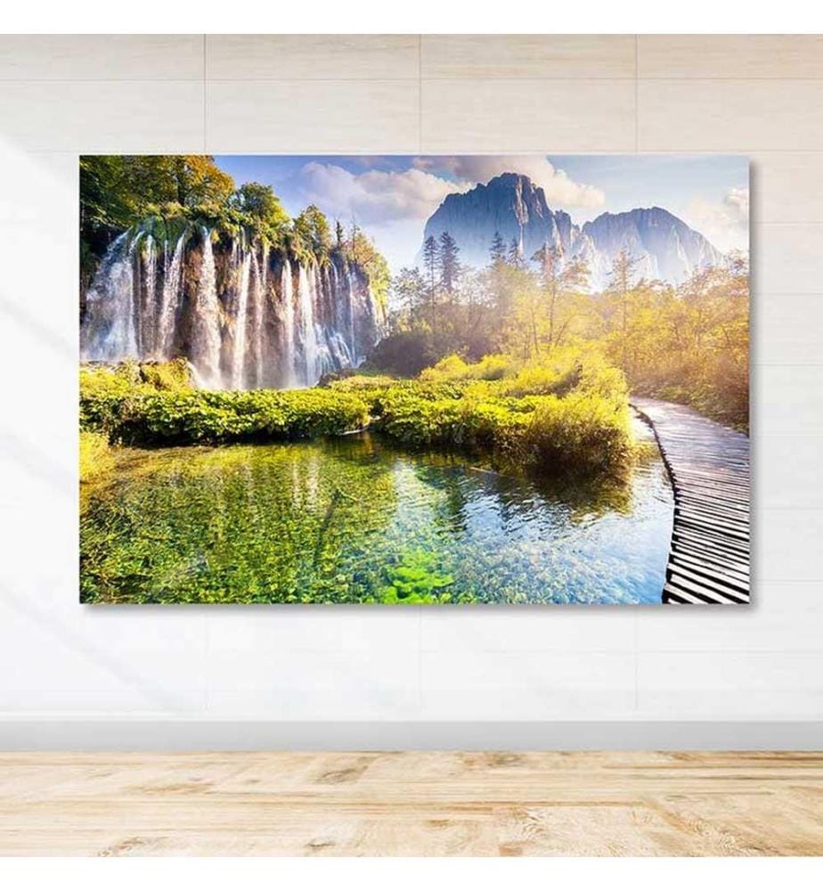 Dekoratives Leinwandbild, mehrfarbig, 100 % LEINWAND, Rahmen: 100 % HOLZ