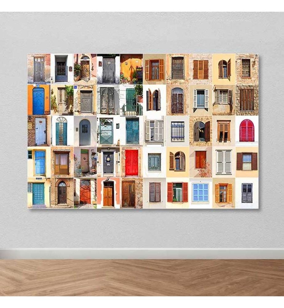 Dekoratives Leinwandbild, mehrfarbig, 100 % LEINWAND, Rahmen: 100 % HOLZ