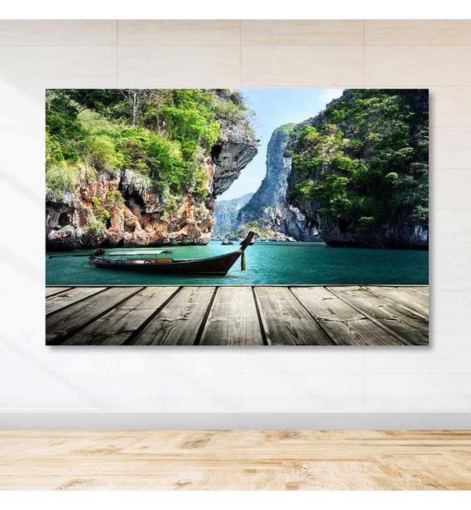 Dekoratives Leinwandbild, mehrfarbig, 100 % LEINWAND, Rahmen: 100 % HOLZ