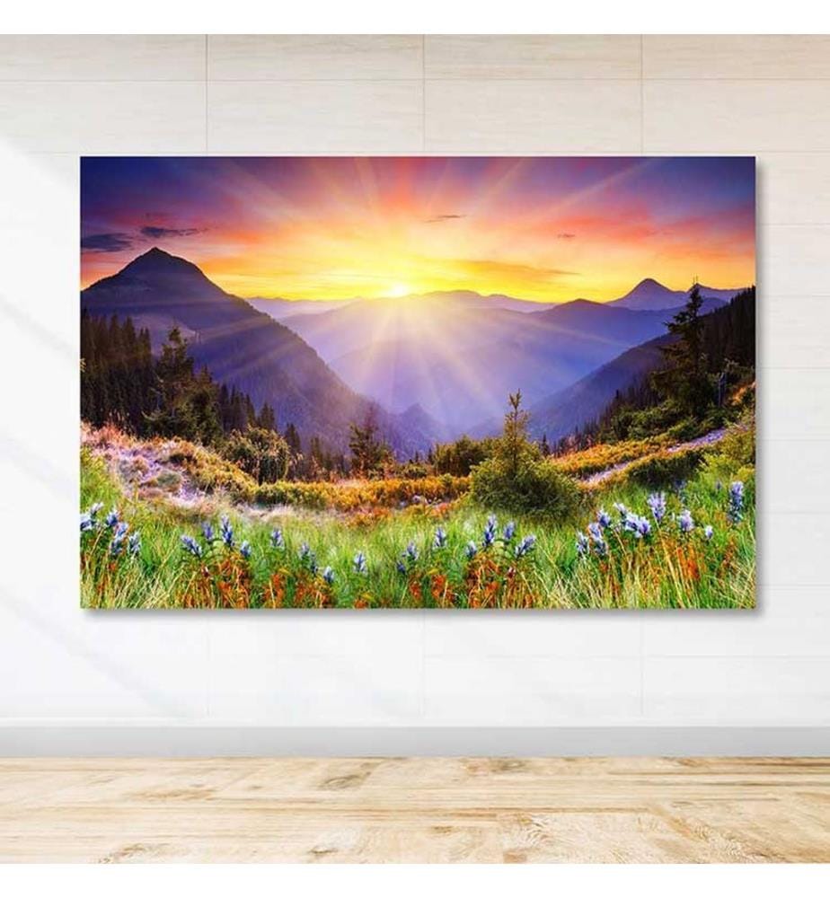 Dekoratives Leinwandbild, mehrfarbig, 100 % LEINWAND, Rahmen: 100 % HOLZ