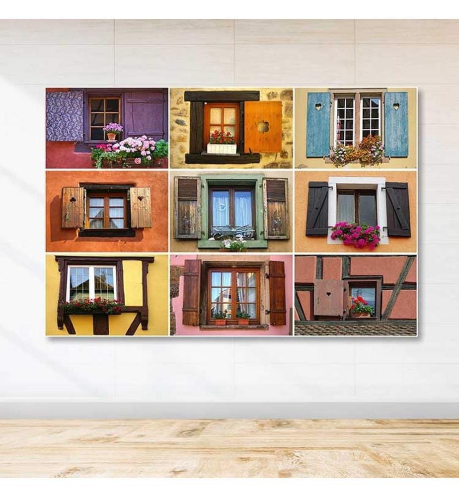 Dekoratives Leinwandbild, mehrfarbig, 100 % LEINWAND, Rahmen: 100 % HOLZ