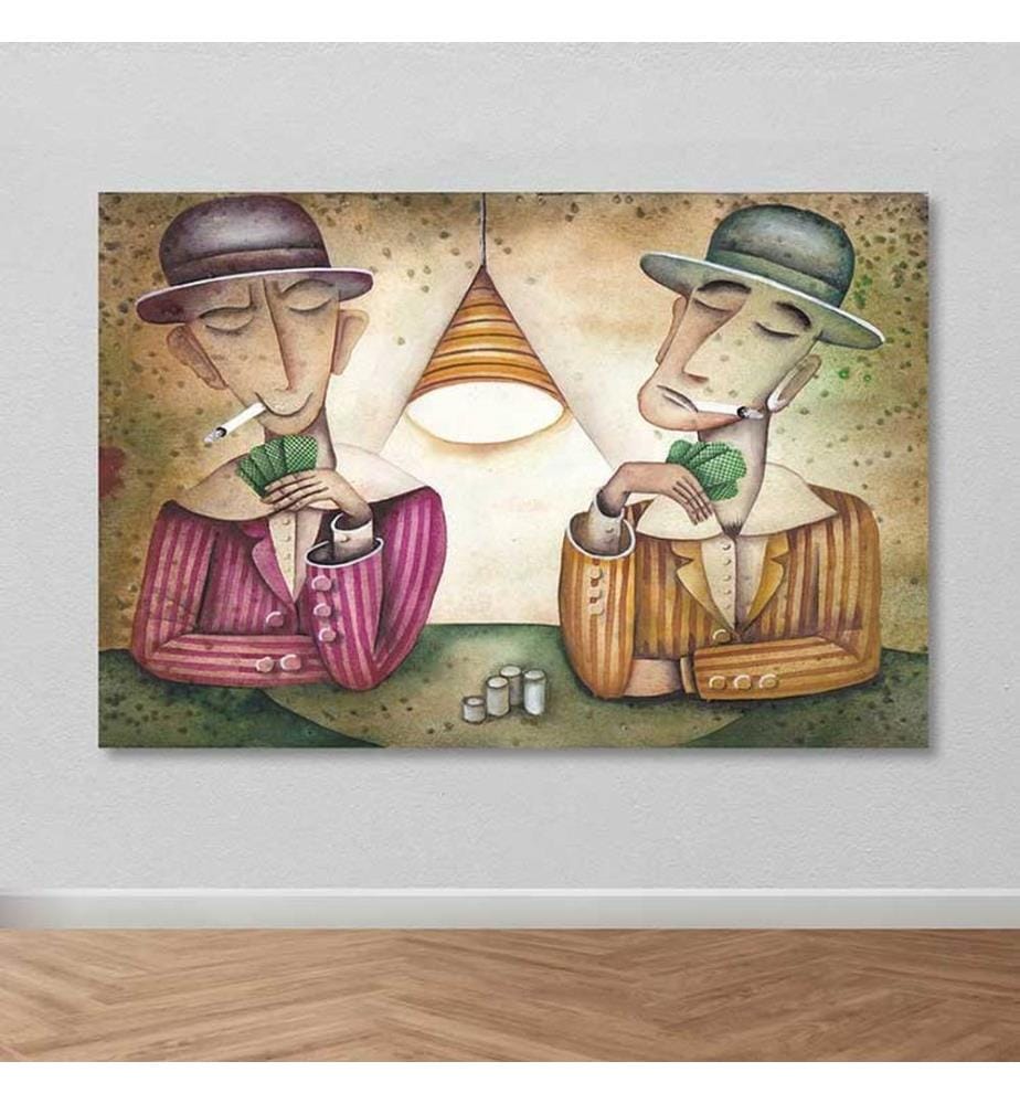 Dekoratives Leinwandbild, mehrfarbig, 100 % LEINWAND, Rahmen: 100 % HOLZ