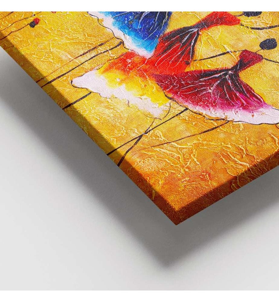 Dekoratives Leinwandbild, mehrfarbig, 100 % LEINWAND, Rahmen: 100 % HOLZ