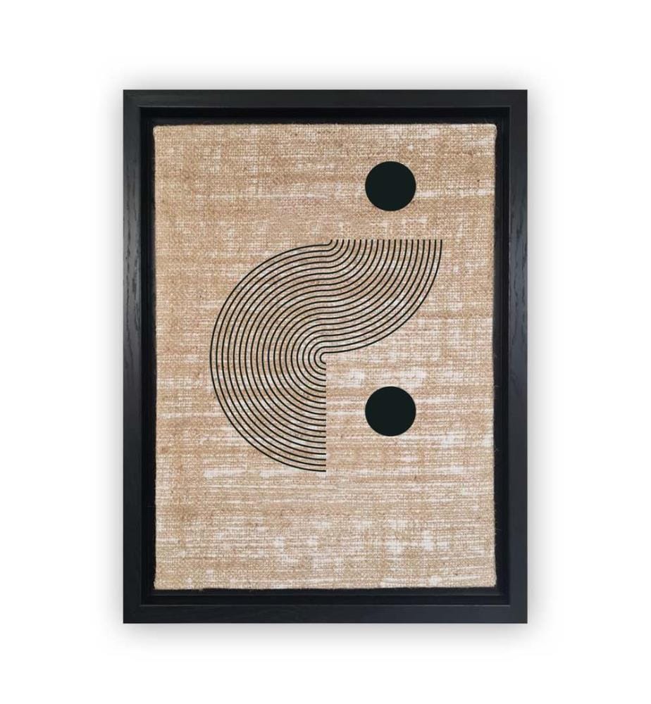 Dekoratives Leinwandbild, mehrfarbig, 100 % JUTE, Rahmen: 100 % HOLZ