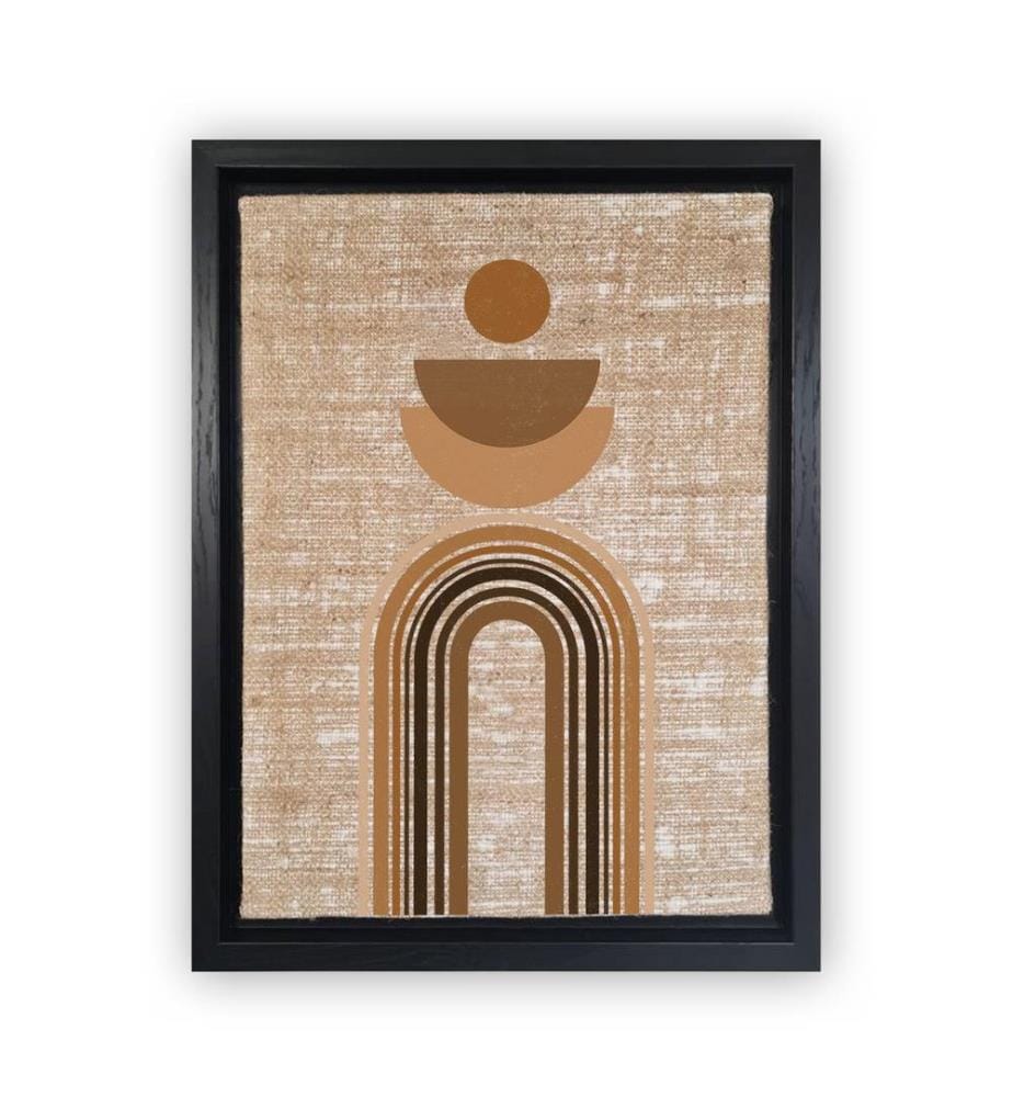 Dekoratives Leinwandbild, mehrfarbig, 100 % JUTE, Rahmen: 100 % HOLZ