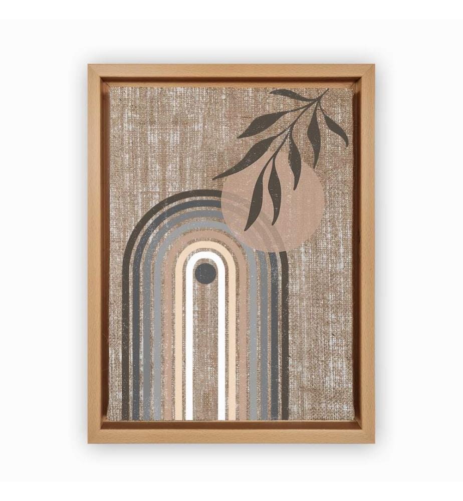 Dekoratives Leinwandbild, mehrfarbig, 100 % JUTE, Rahmen: 100 % HOLZ