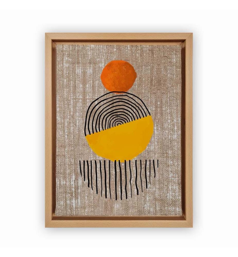Dekoratives Leinwandbild, mehrfarbig, 100 % JUTE, Rahmen: 100 % HOLZ