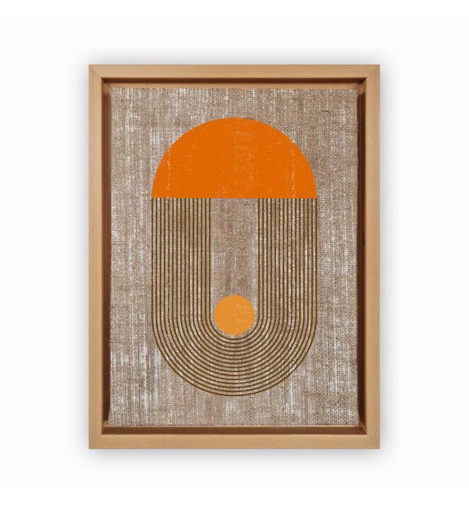 Dekoratives Leinwandbild, mehrfarbig, 100 % JUTE, Rahmen: 100 % HOLZ
