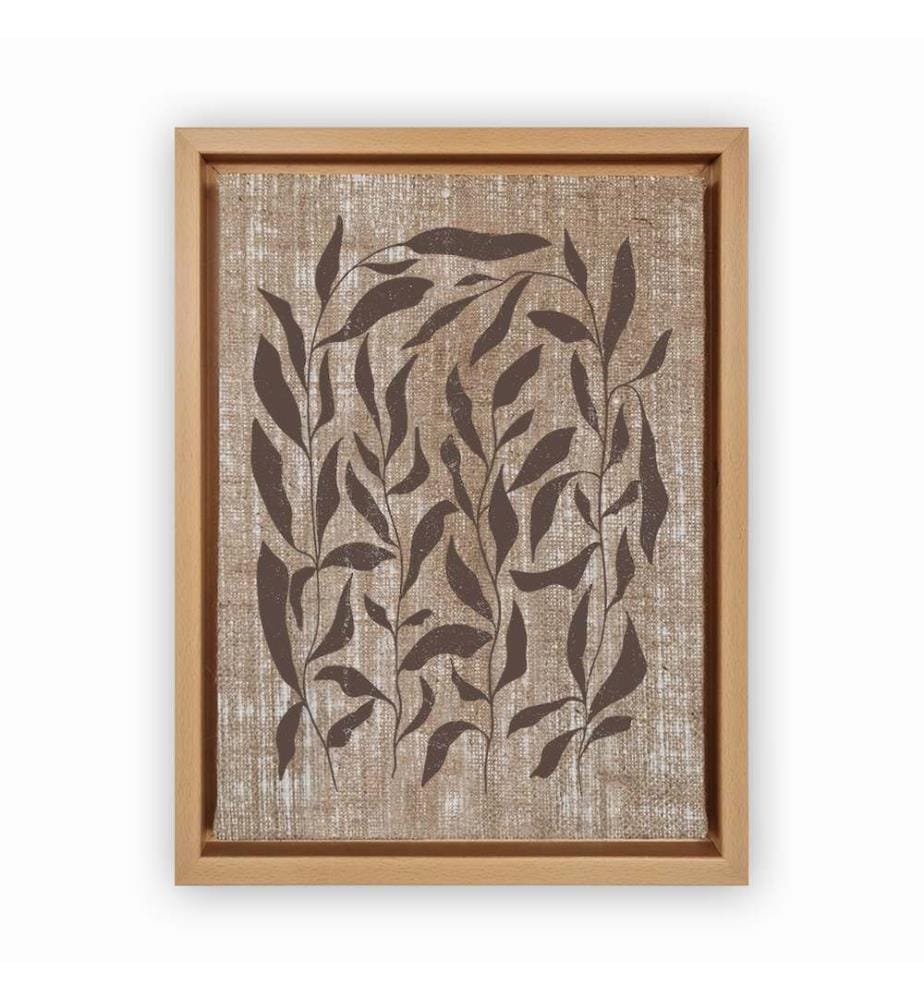 Dekoratives Leinwandbild, mehrfarbig, 100 % JUTE, Rahmen: 100 % HOLZ