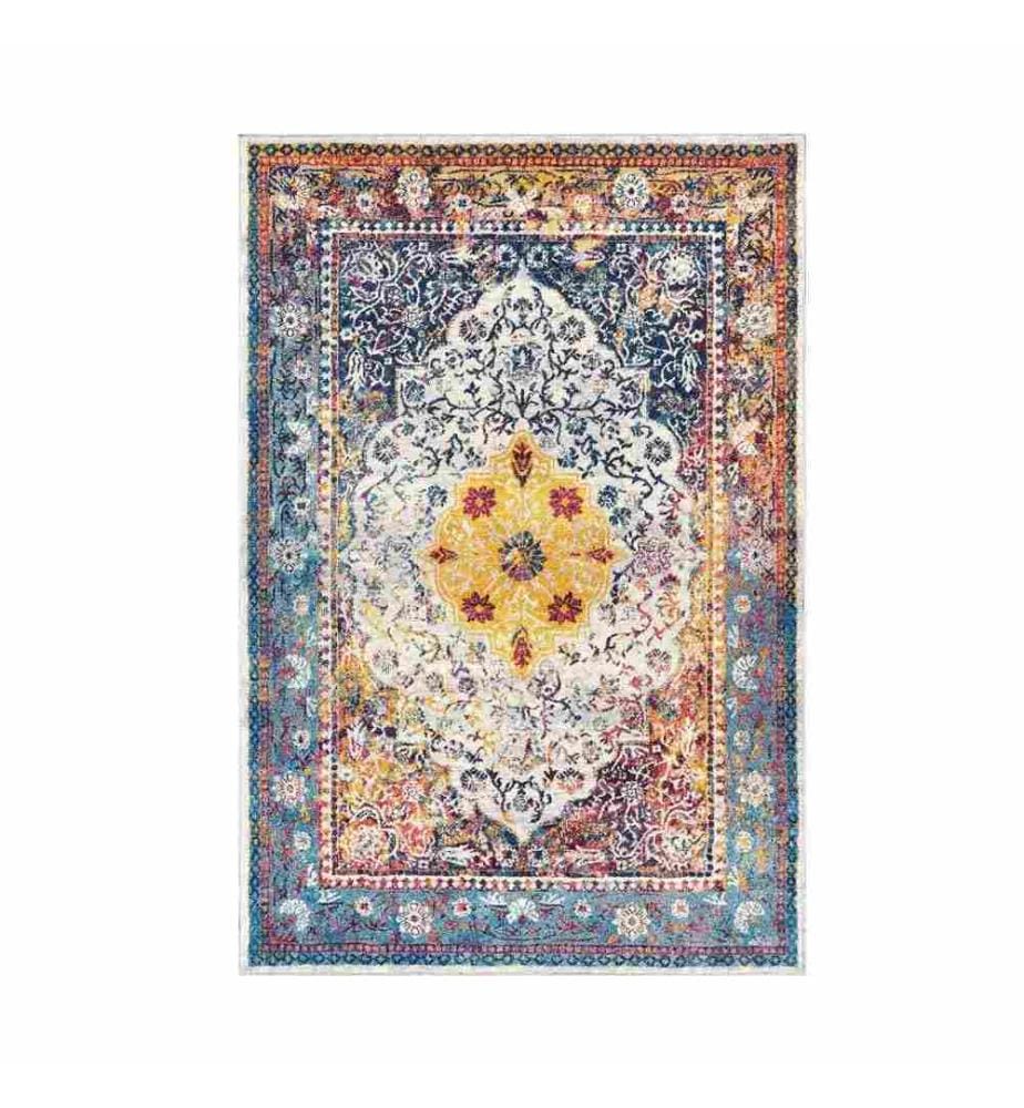 Set di tappeti da bagno, 2 pezzi, Multicolore, Poliestere, 850 gr-m²,