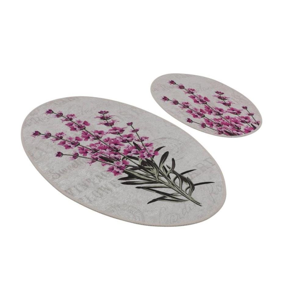 Bathmat Set, 2 Pieces, Multicolor, Micro Polyamide, Antiallergic