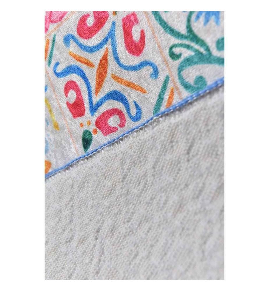 Bathmat Set, 2 Pieces, Multicolor, Velvet Fabric, 10 mm Pile Height