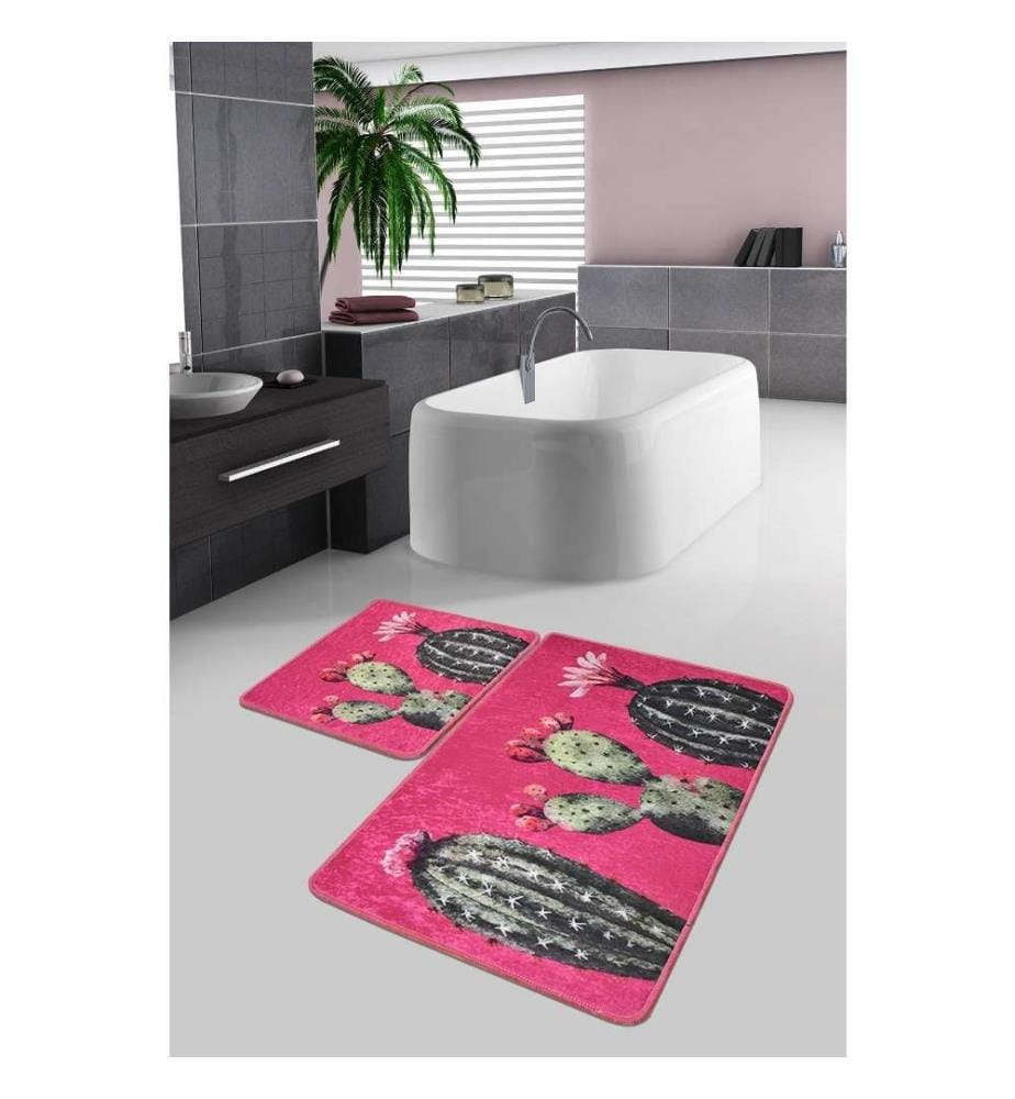 Bathmat Set, 2 Pieces, Multicolor, Micro Polyamide, Antiallergic