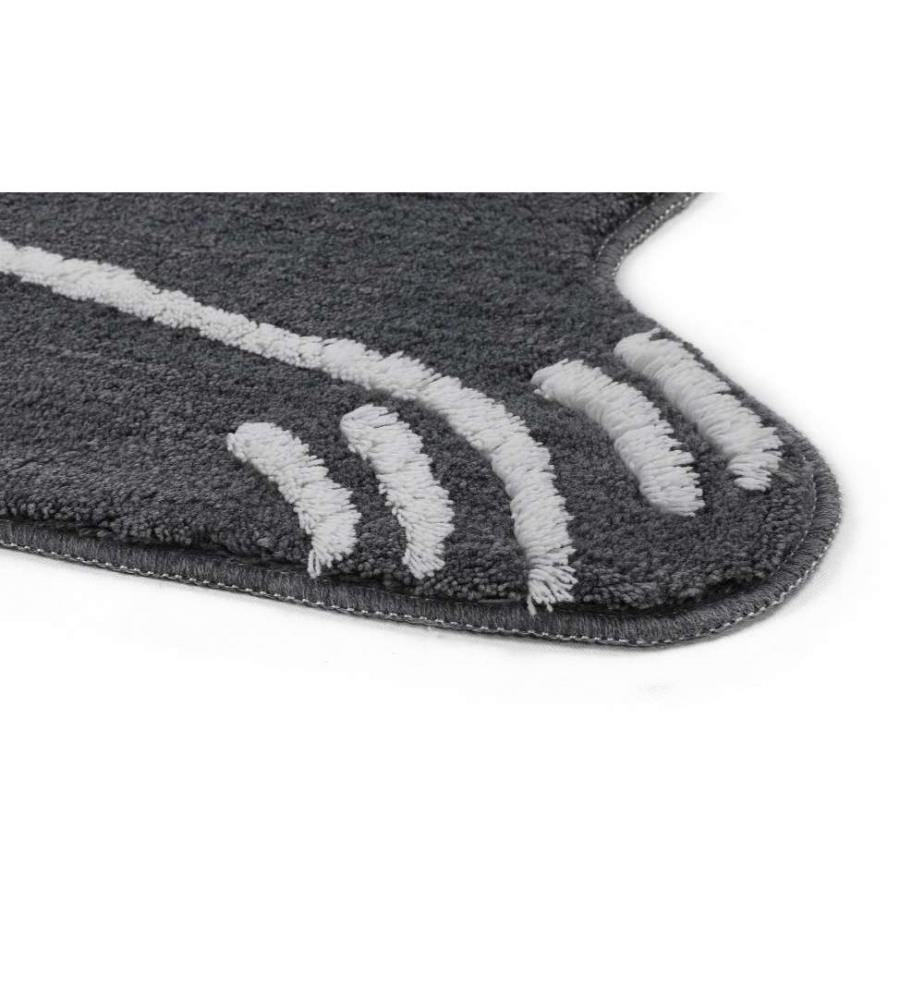 Bathmat, Grey, Acrylic, 18-30 mm Pile Height