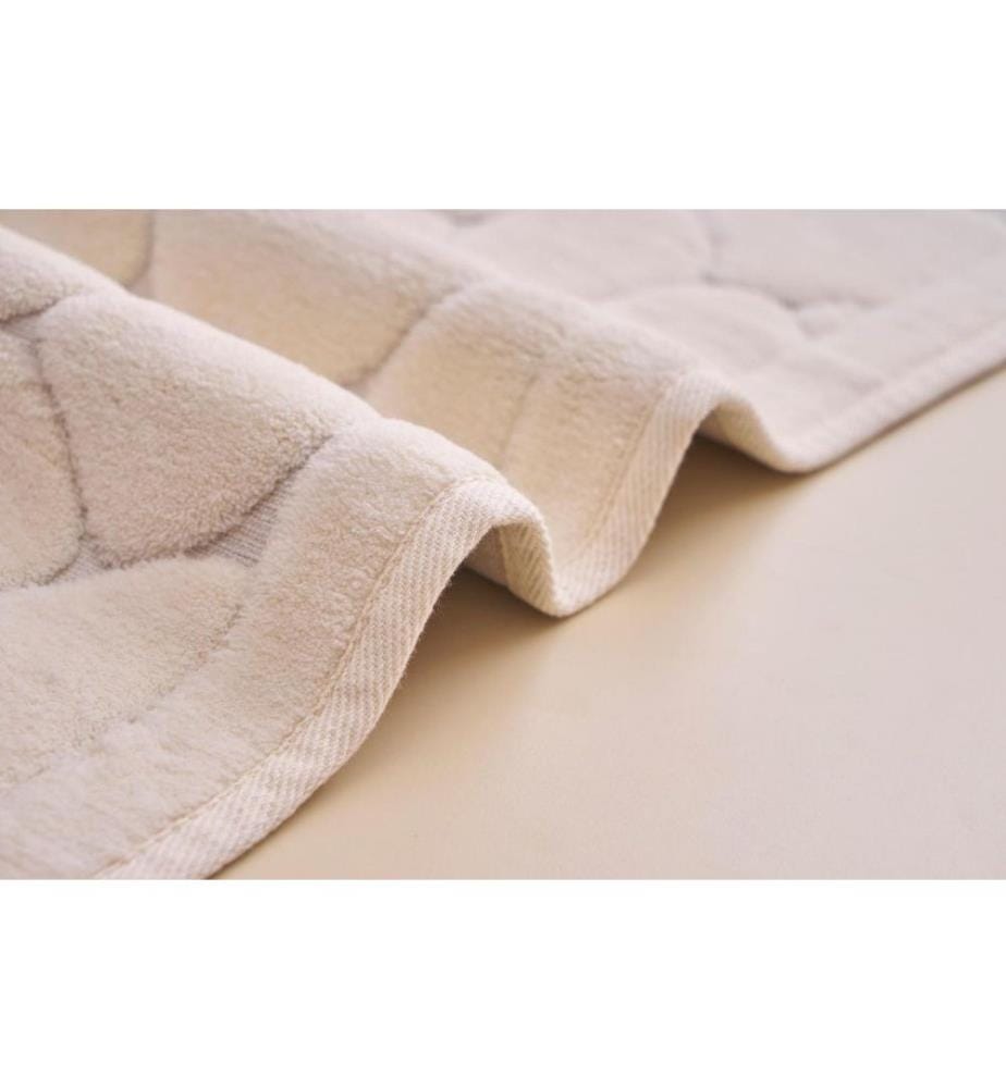 Badematten-Set, 2-teilig, Creme, Baumwolle, 5 mm Florhöhe