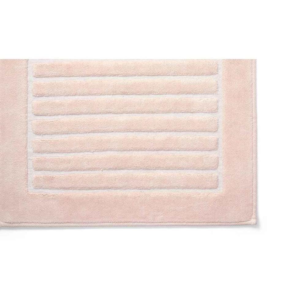 Badematten-Set, 2-teilig, Puder, Baumwolle, 5 mm Florhöhe