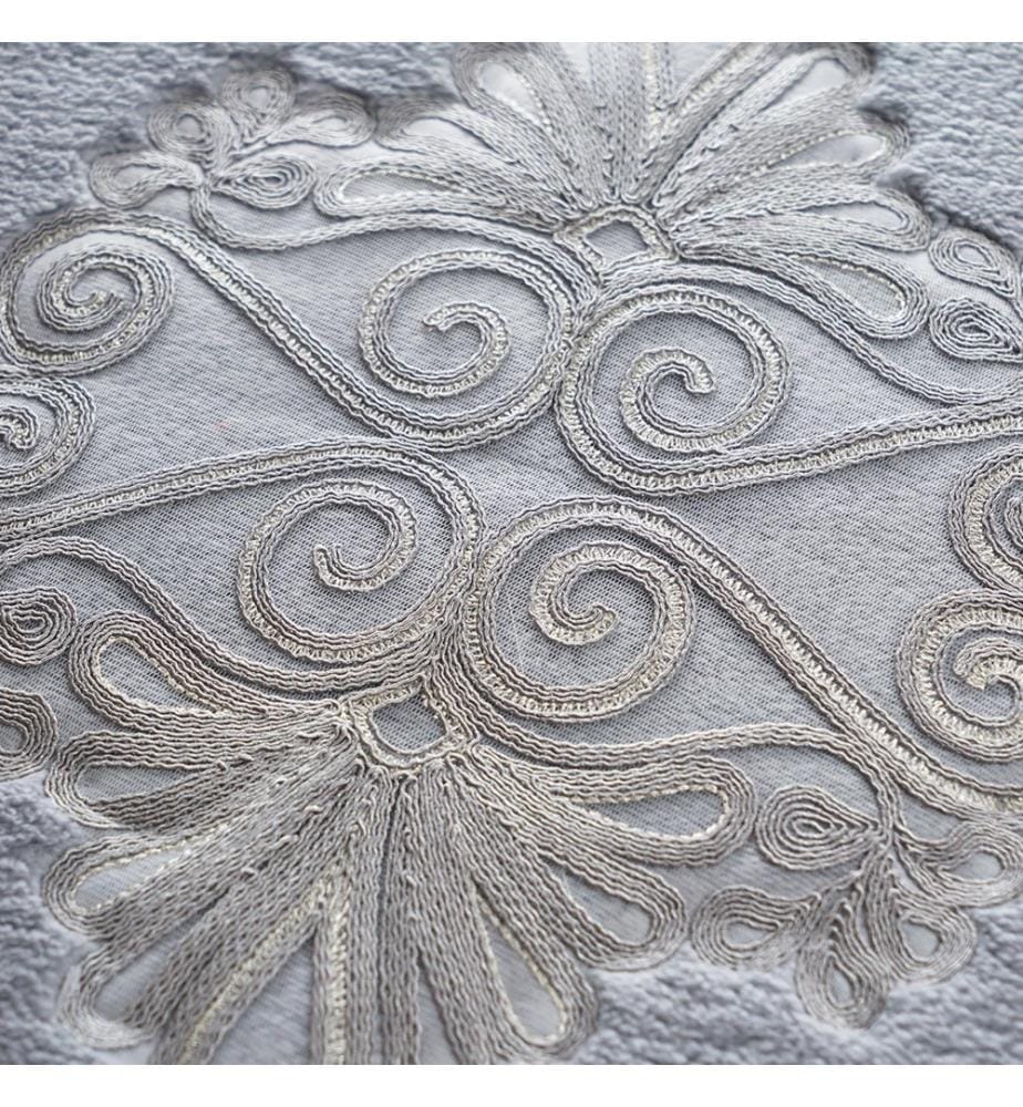 Badematten-Set, 2-teilig, grau, Polyester, 15 mm Florhöhe