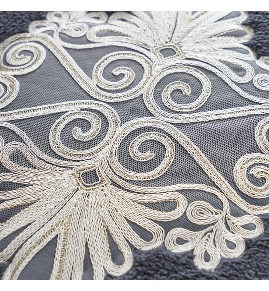 Badematten-Set, 2-teilig, Silber, Polyester, 15 mm Florhöhe