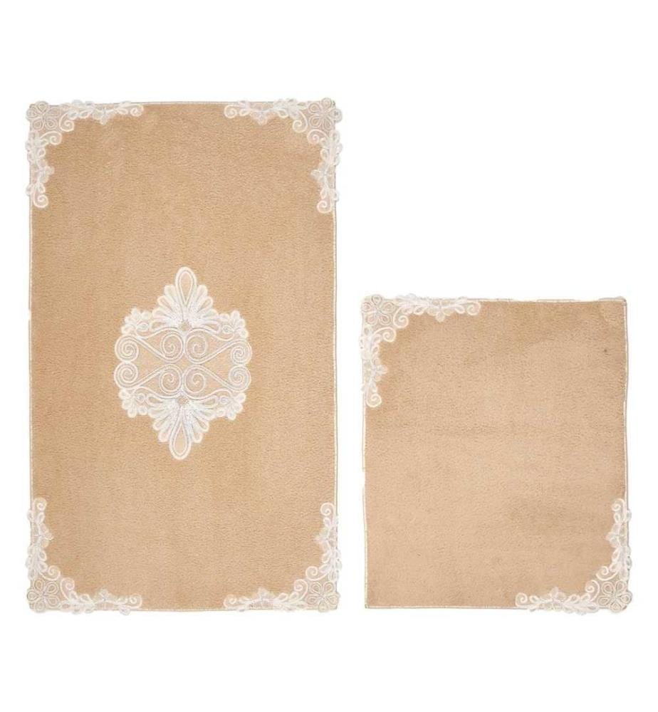Bathmat Set, 2 Pieces, Cappuccino, Polyester, 15 mm Pile Height