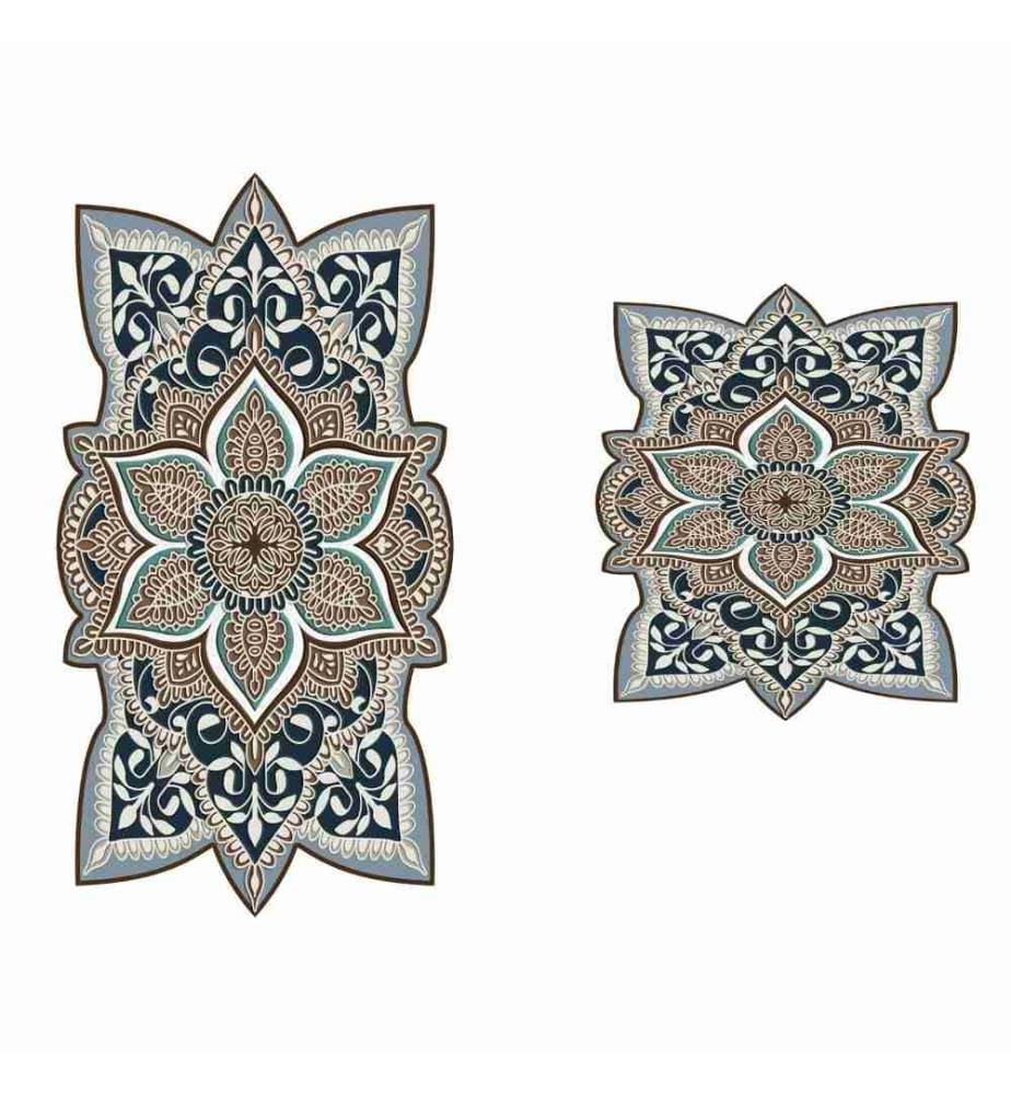 Bathmat Set, 2 Pieces, Cream, Polyester, 1300 gr-m²