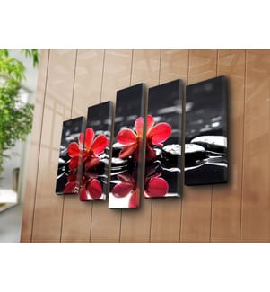 Quadro decorativo su tela, 5 pezzi, multicolore, 100% TELA SCAMOSCIATA