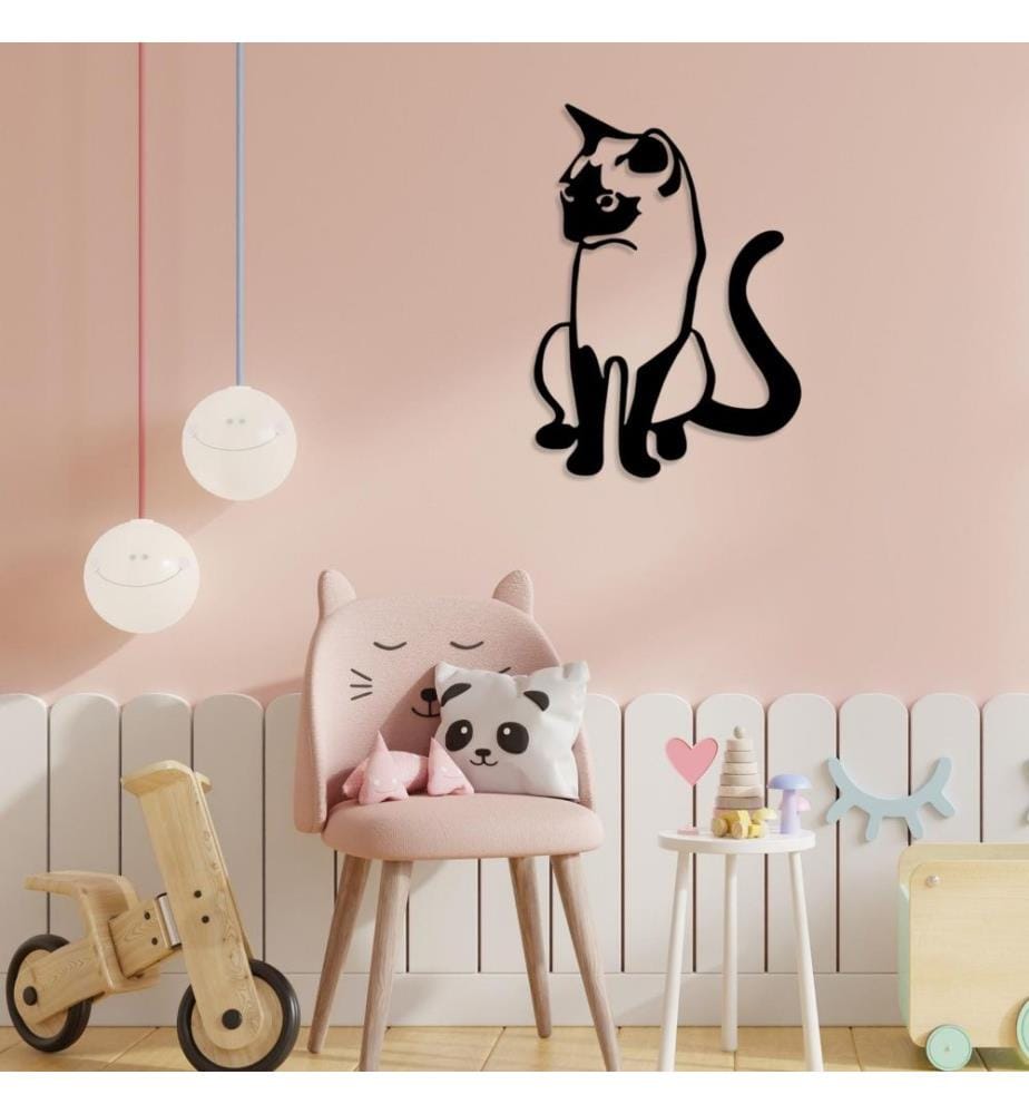 Decorative Metal Wall Accessory, Black, Metal