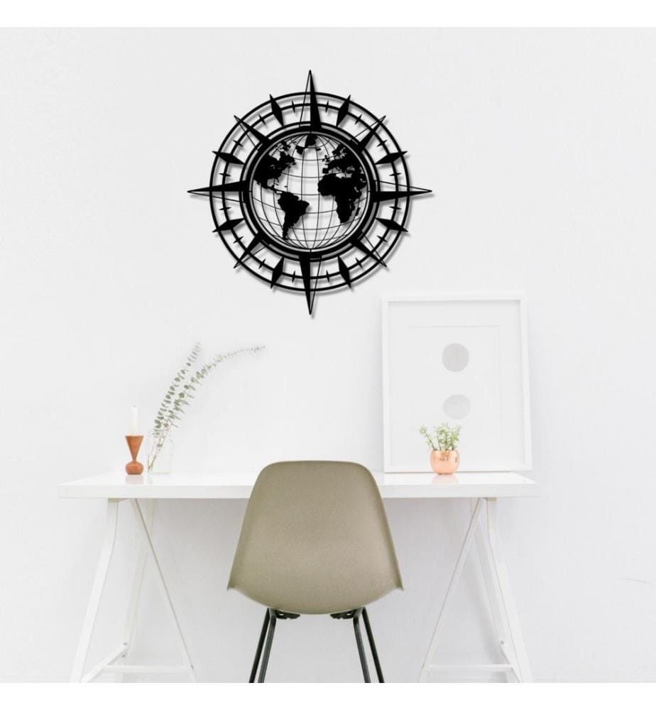 Decorative Metal Wall Accessory, Black, Metal
