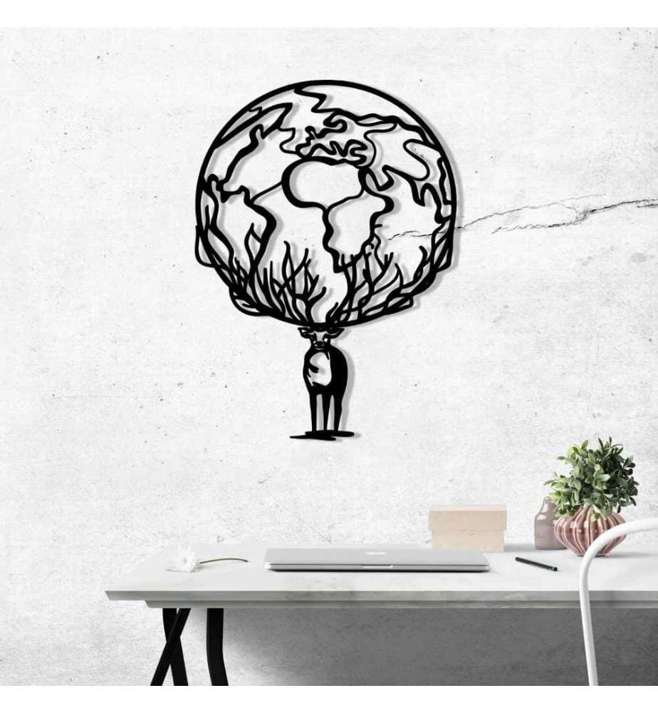 Decorative Metal Wall Accessory, Black, Metal