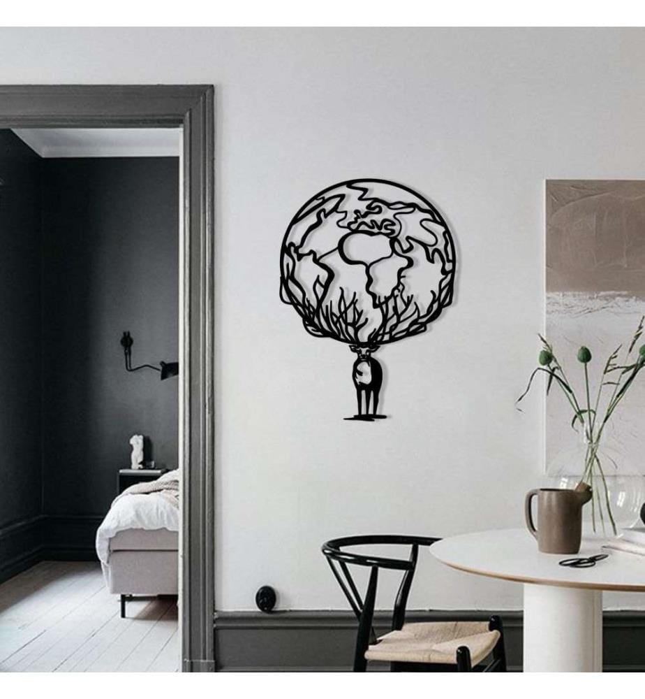 Decorative Metal Wall Accessory, Black, Metal