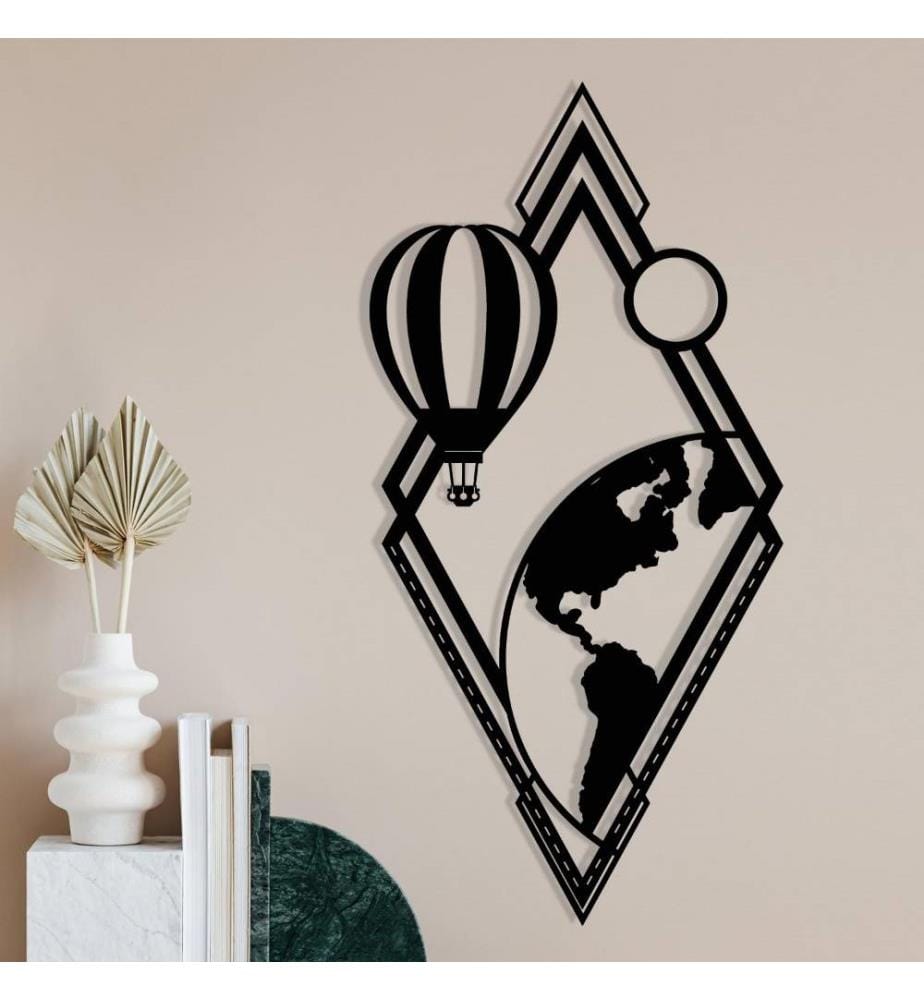 Decorative Metal Wall Accessory, Black, Metal