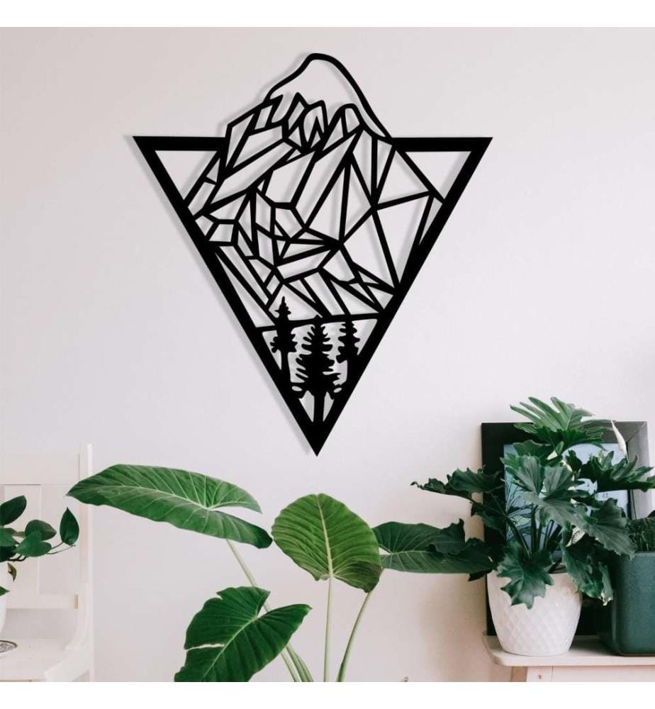 Decorative Metal Wall Accessory, Black, Metal