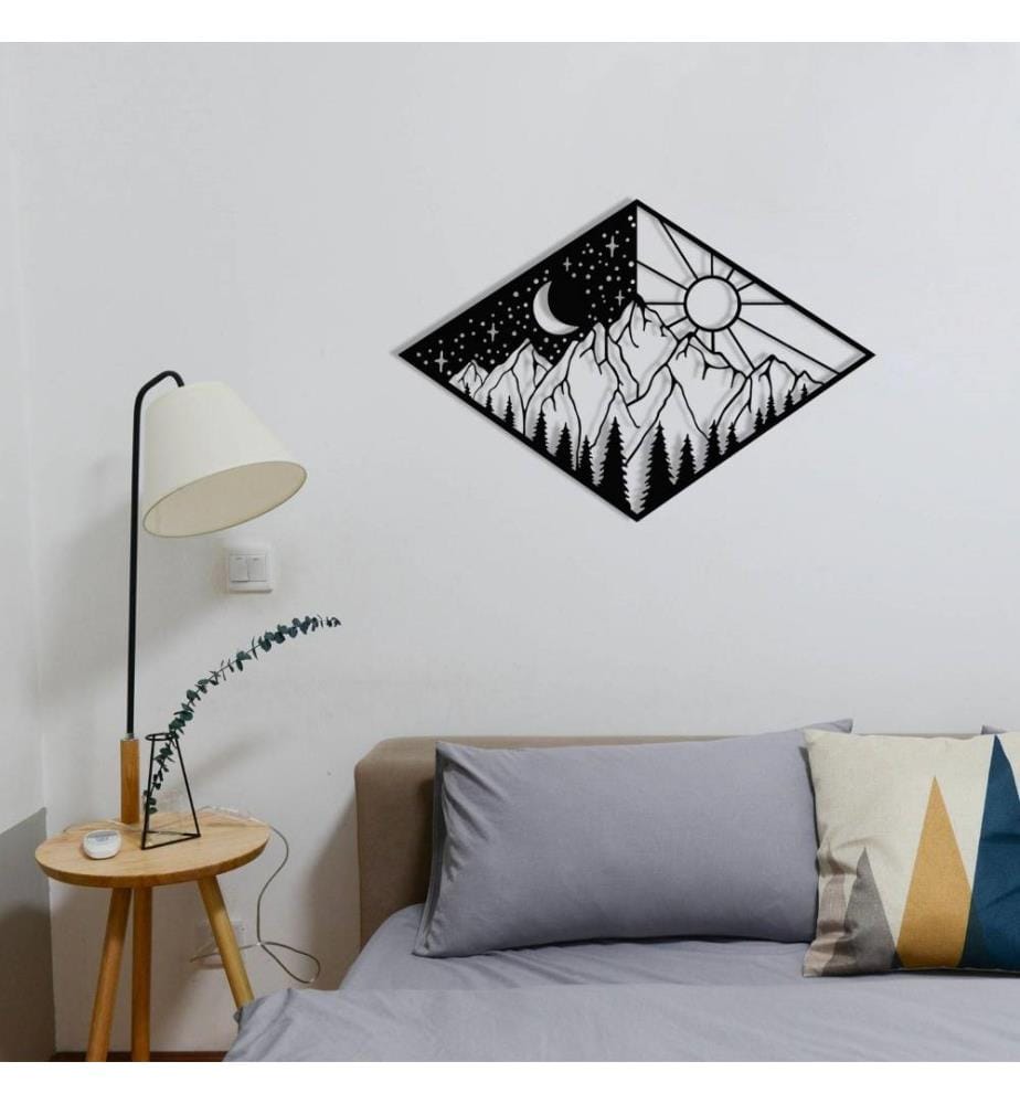 Decorative Metal Wall Accessory, Black, Metal