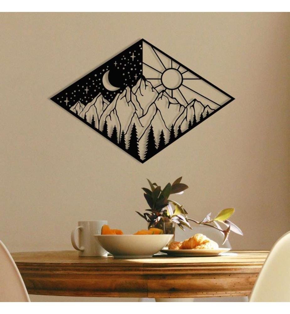 Decorative Metal Wall Accessory, Black, Metal