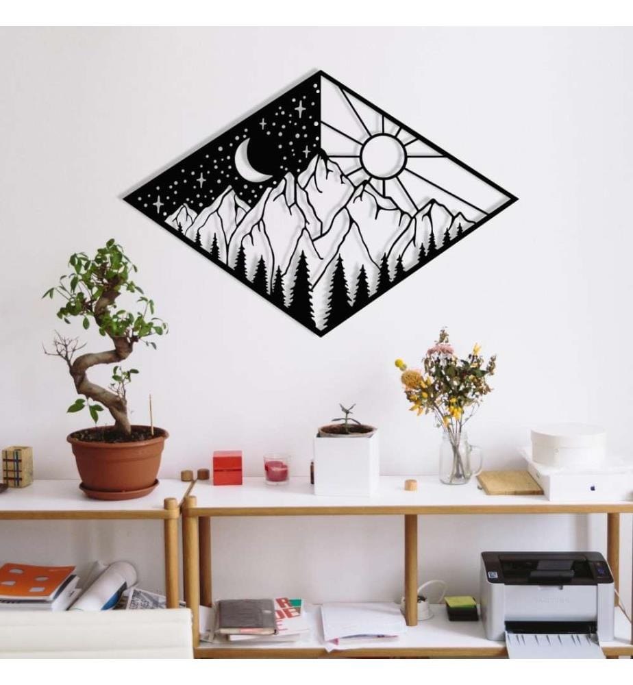 Decorative Metal Wall Accessory, Black, Metal