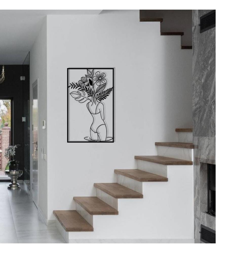 Decorative Metal Wall Accessory, Black, Metal