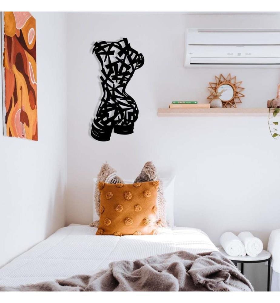 Decorative Metal Wall Accessory, Black, Metal