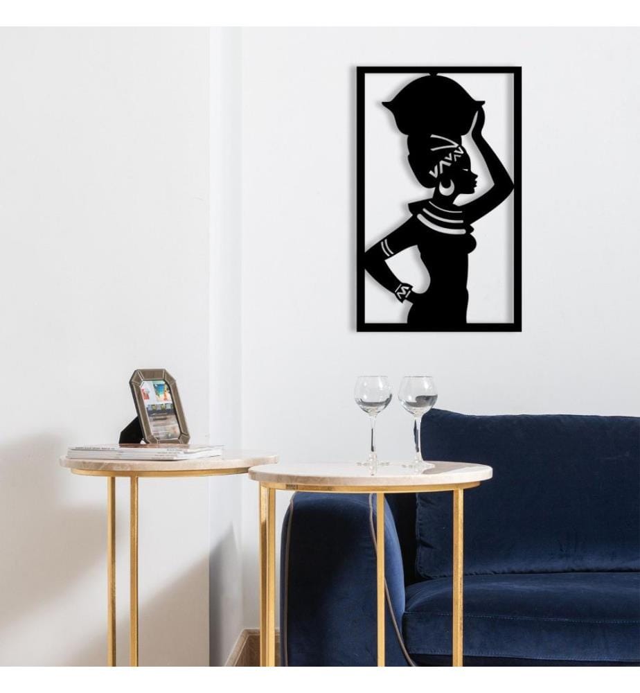 Decorative Metal Wall Accessory, Black, Metal